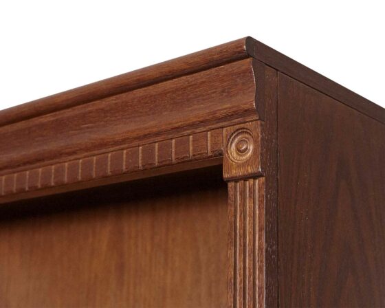 Huntington Bookcase details in Burnish Finish