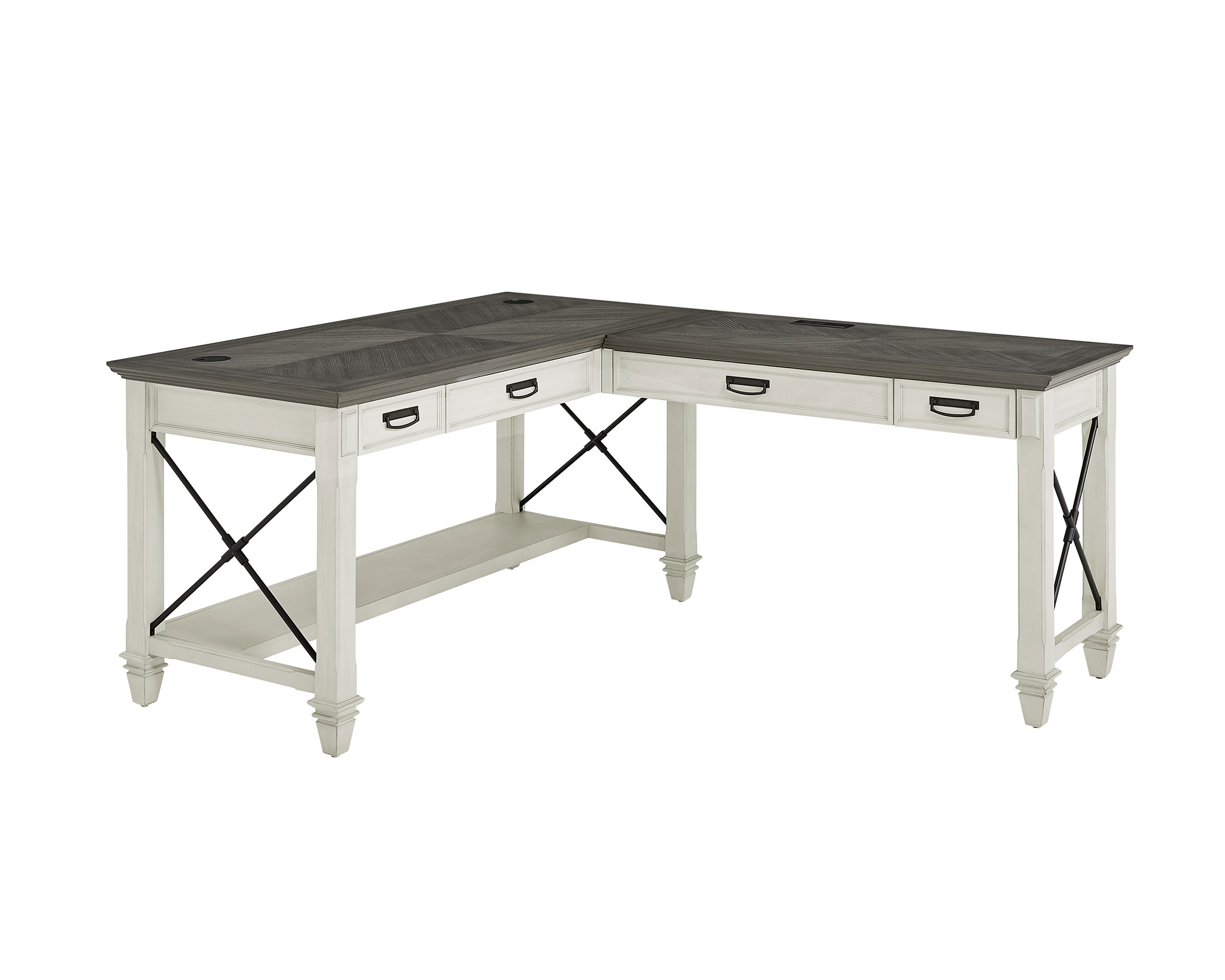 Open L-Shaped Desk – Martin Furniture