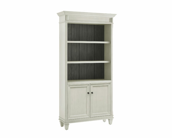 Hartford White Bookcase with Doors