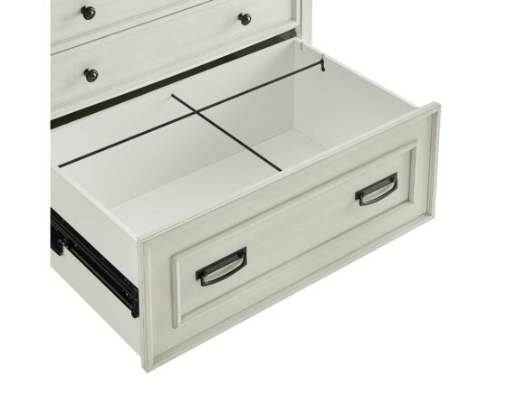 Hartford White Lateral file drawer open