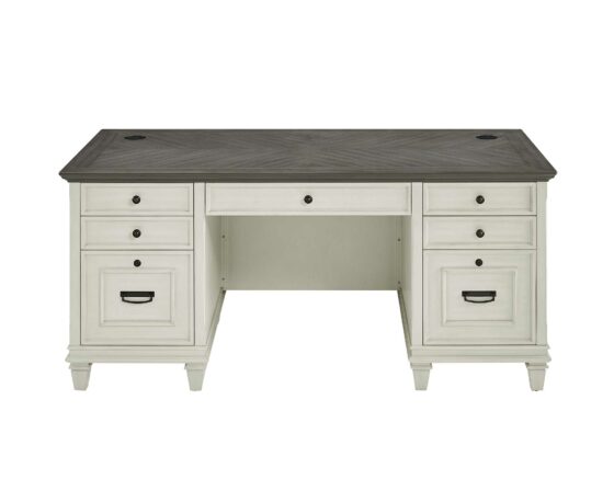 Hartford White Double Pedestal Desk