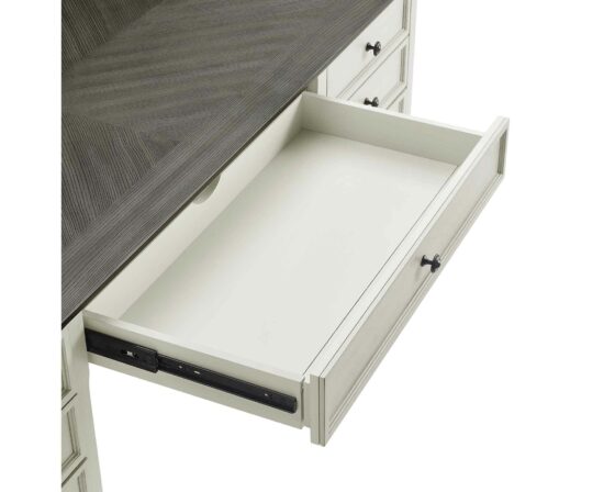 Hartford White Double Pedestal Desk