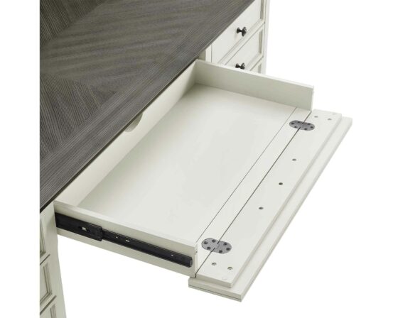 Hartford White Double Pedestal Desk