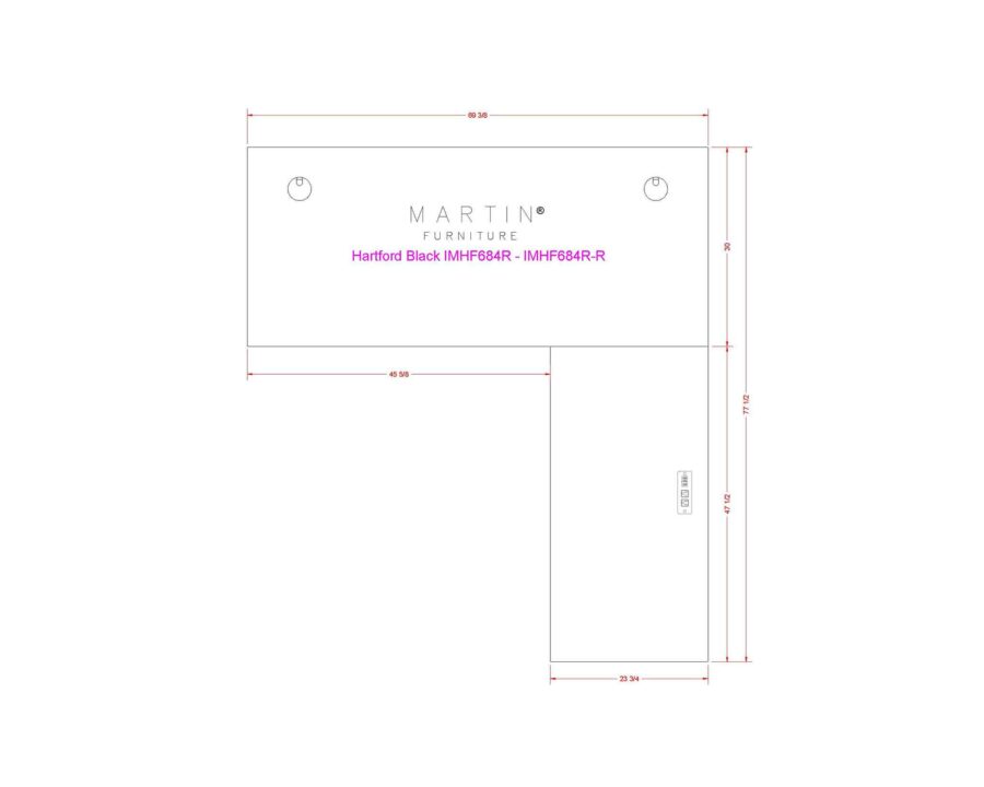 L-Shaped Desk – Martin Furniture