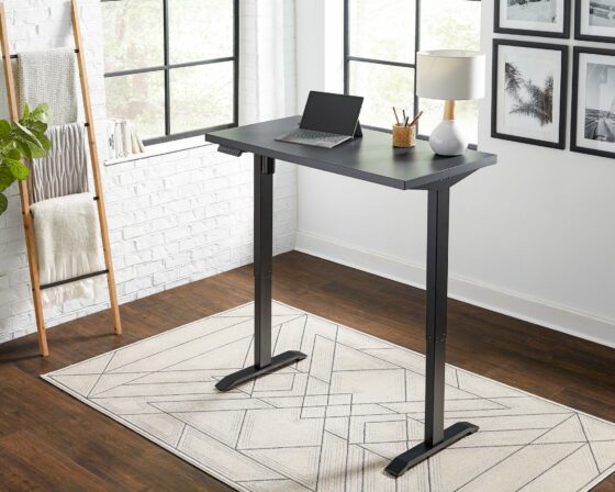 Martin Furniture Sit/Stand Desk in Black