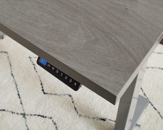 Martin Furniture Sit/Stand Desk in Gray