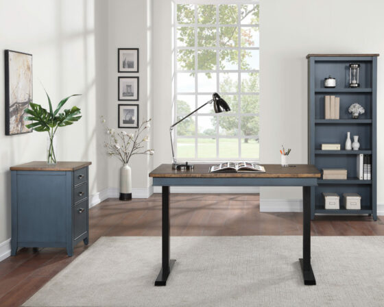 Martin Furniture Fairmont File Cabinet collection for small spaces with sit/stand desk