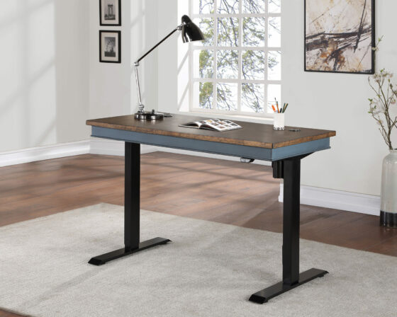Martin Furniture Fairmont Electric Sit/Stand Desk for small spaces in home office setting