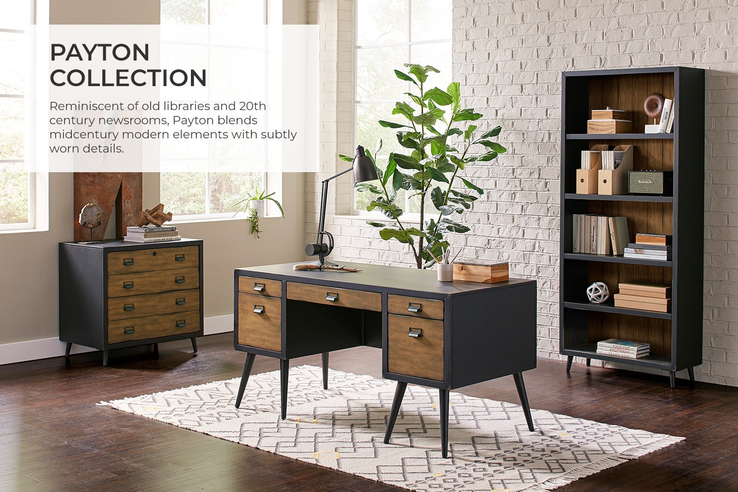 Martin Furniture office collection Payton office setup for home office