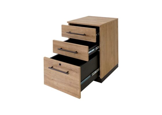 Abbott Collection - Three Drawer Mobile File with the Drawers Open