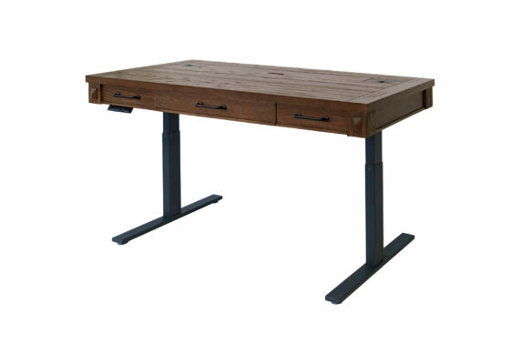Avondale Sit Stand Desk-Weathered Oak
