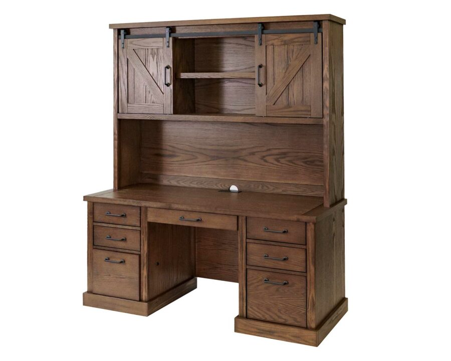 Avondale Hutch-Weathered Oak Finish