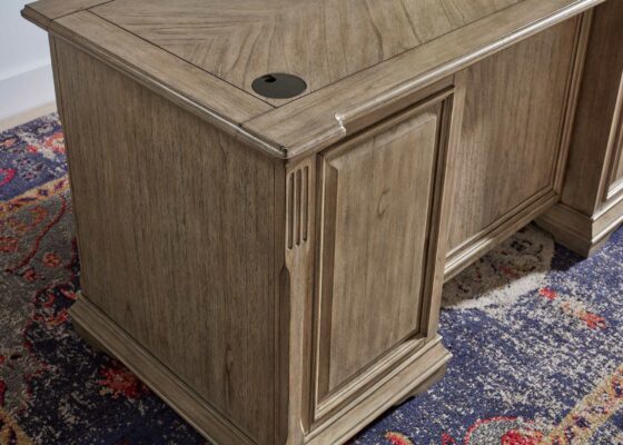 Bristol Double Pedestal Desk close up back angle