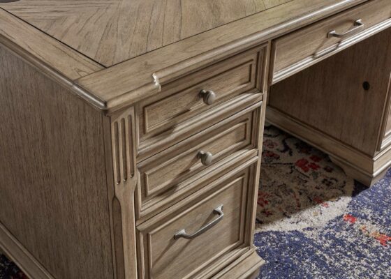 Bristol Double Pedestal Desk close up