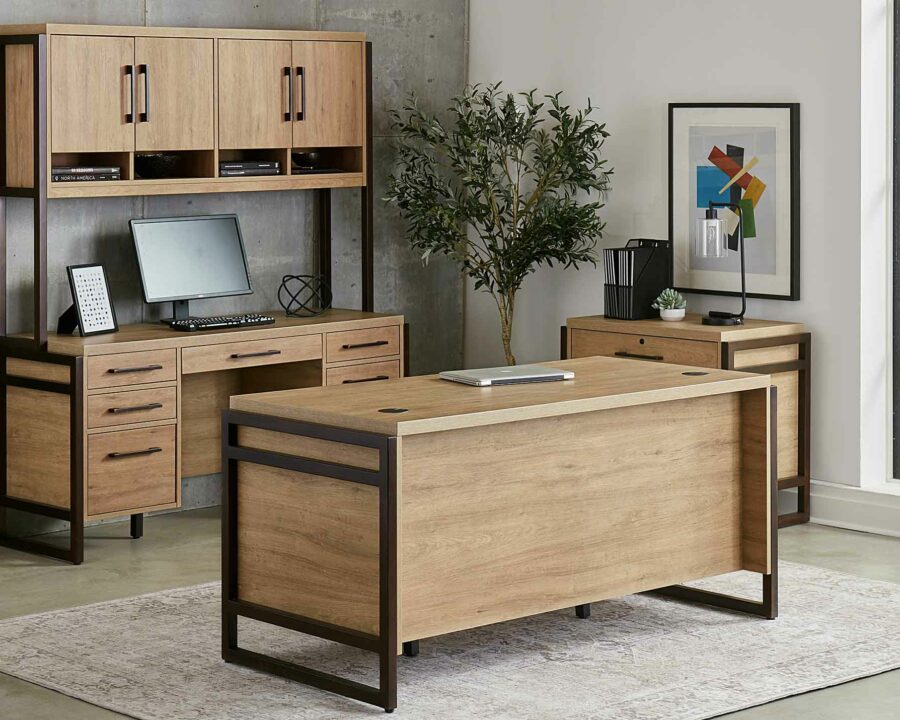 Double pedestal desk with filing drawer hotsell