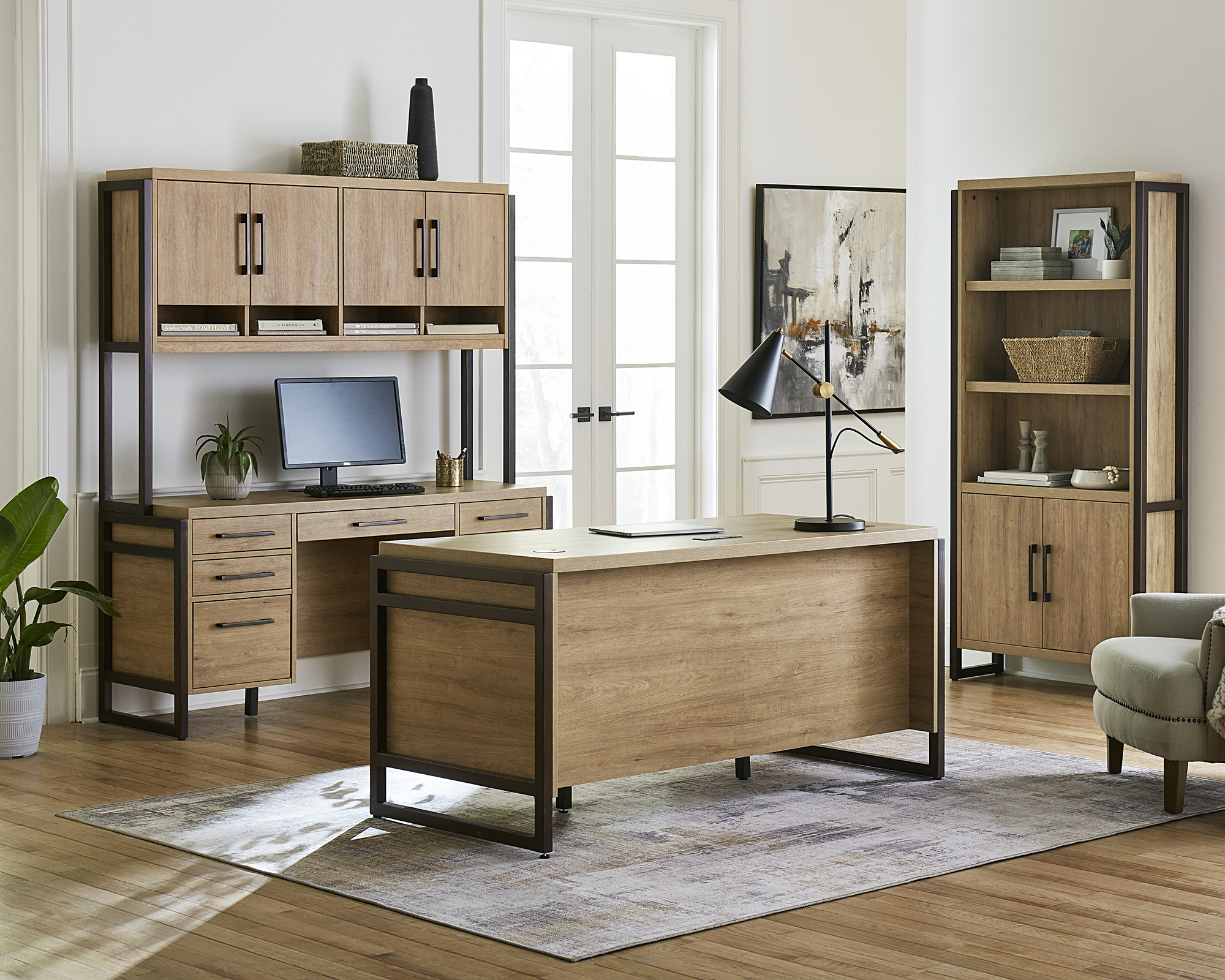 Martin Furniture Mason office collection in Monarca finish