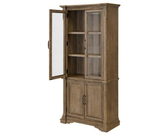 Bristol Collection - Glass Door Display Case - Top Door Open