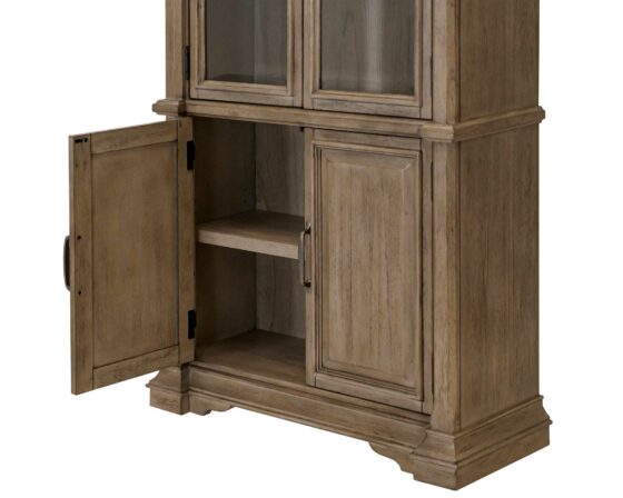 Bristol Collection - Glass Door Display Case - Bottom Door Open