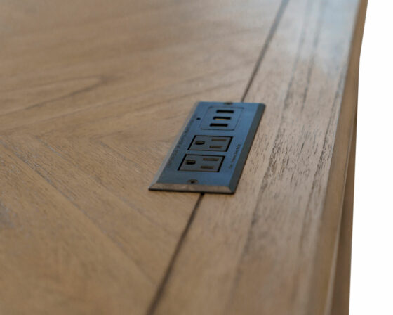 Bristol Collection - Writing Desk - Power outlet detail