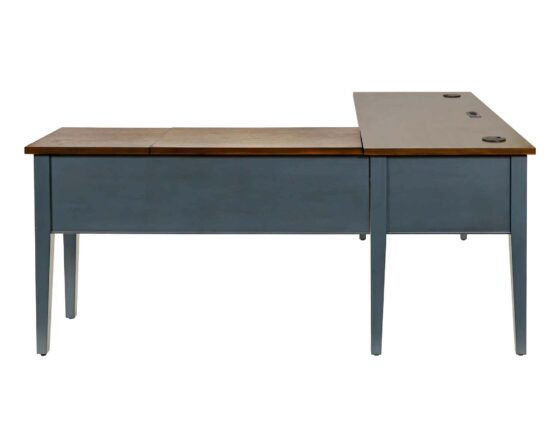 Half-Pedestal L-Desk with Right Return Lift
