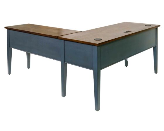 Half-Pedestal L-Desk with Right Return Lift