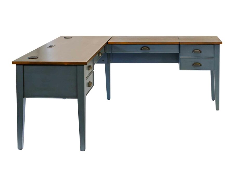 Half Pedestal L-Desk with Right Return Lift – Martin Furniture