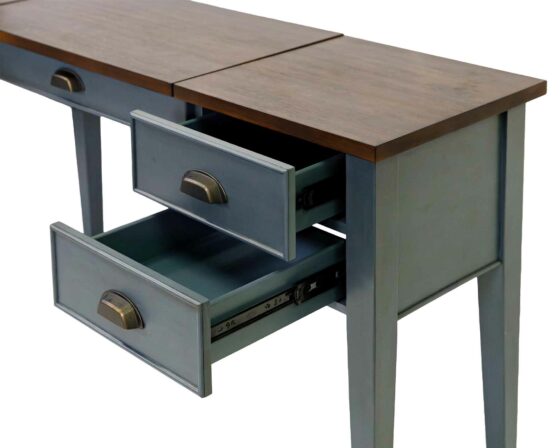 Half-Pedestal L-Desk with Right Return Lift