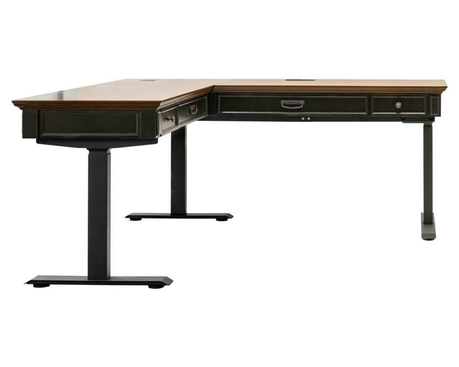 Martin Hartford Sit/Stand Desktop - 3 x Utility Drawer(s) - 1 Shelve(s)