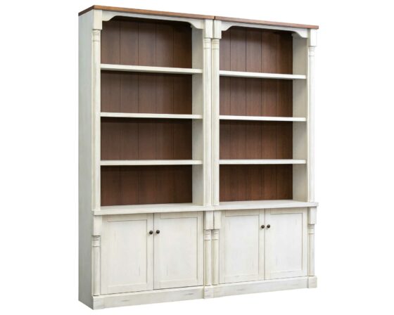 Durham Two Tall Bookcases with lower doors