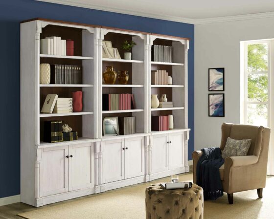 Durham Three Tall Bookcases with Lower Doors