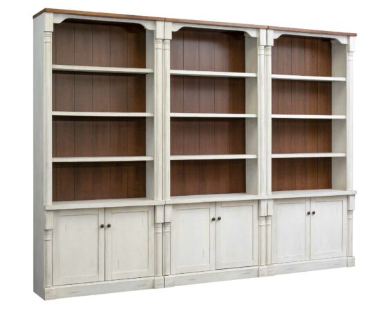 Durham Three Tall Bookcases with lower doors