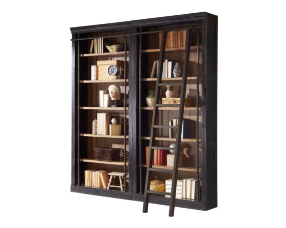 Toulouse Aged Ebony Bookcases