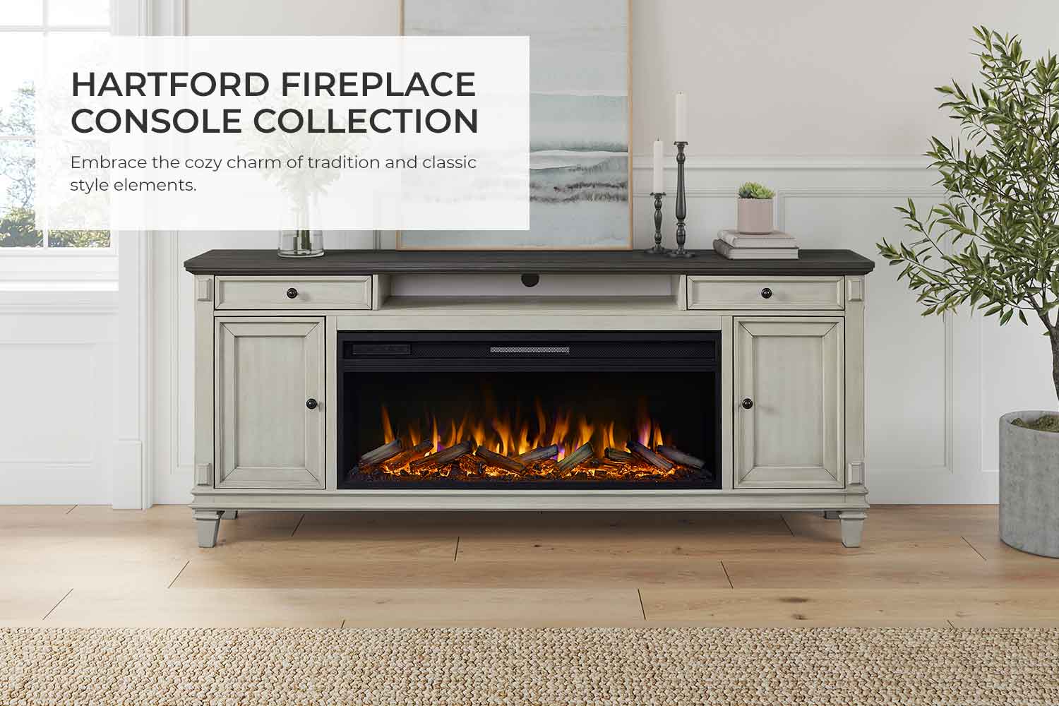 Hartford Fireplace Console Collection