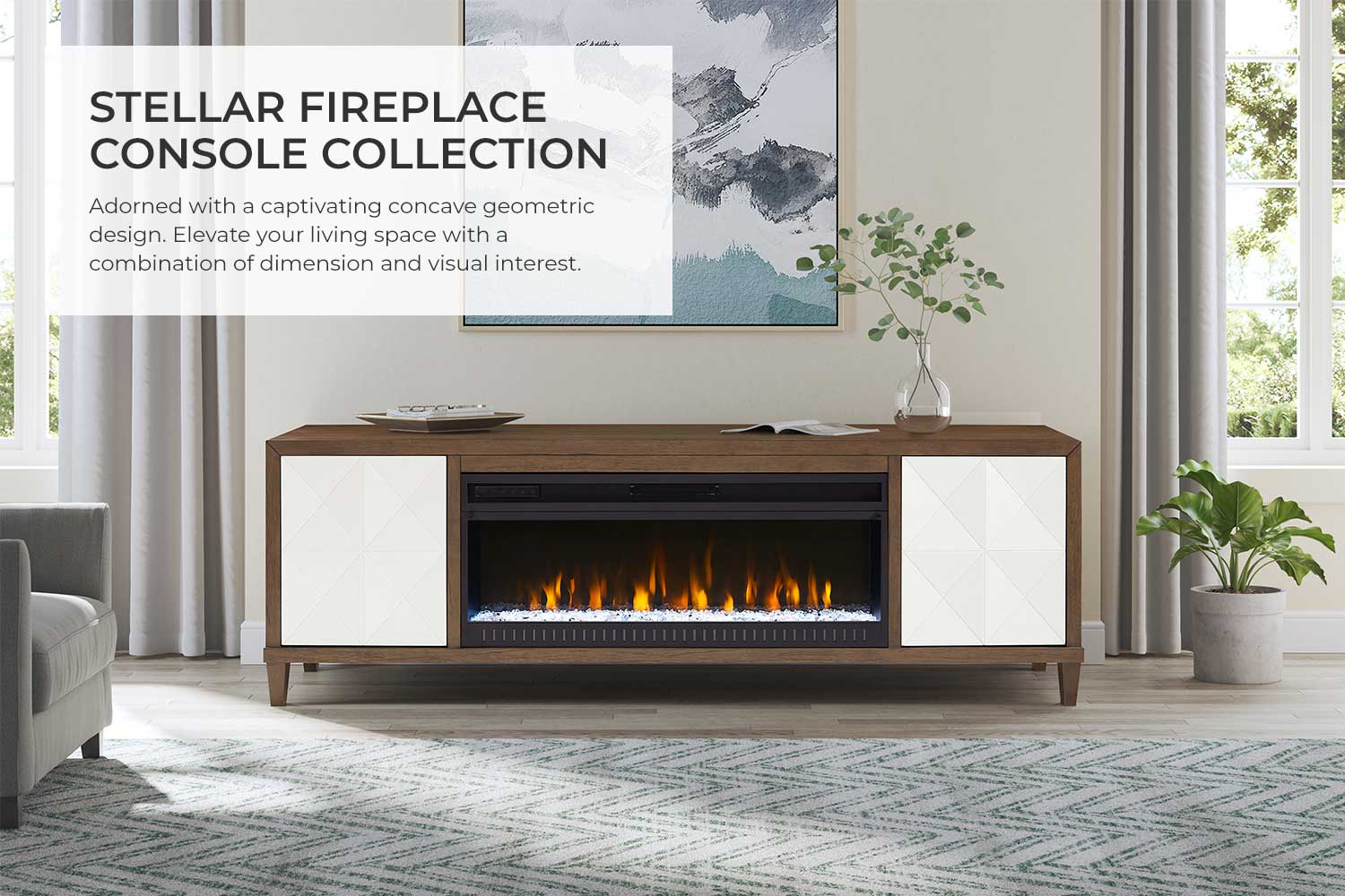 Stellar Fireplace Console Collection