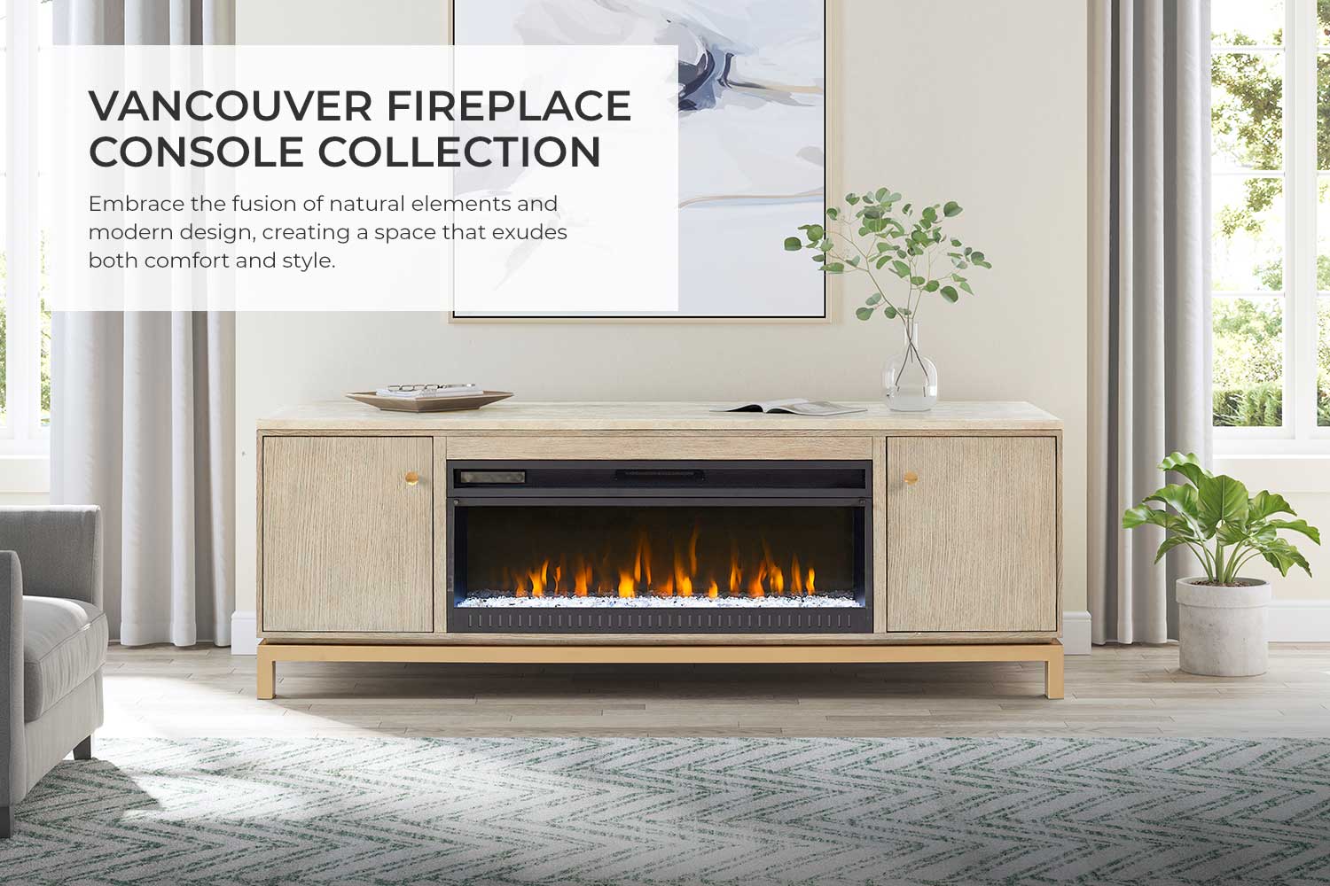 Vancouver Fireplace Console Collection