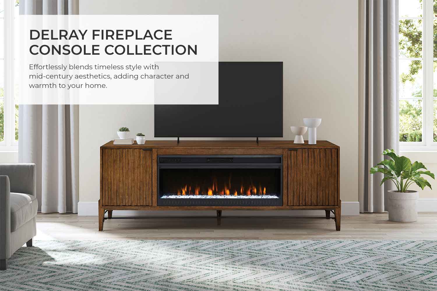 Delray Fireplace Console Collection