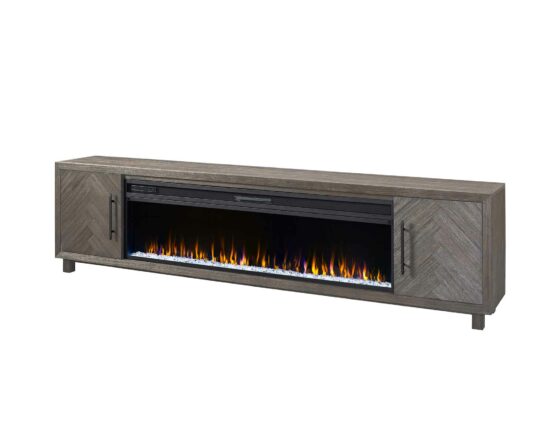 Palisades Brushed Gray 96" Fireplace Console