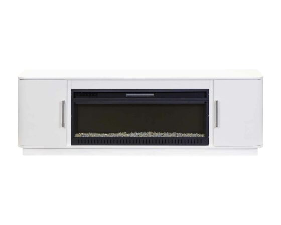 Uptown White 76" Fireplace Console