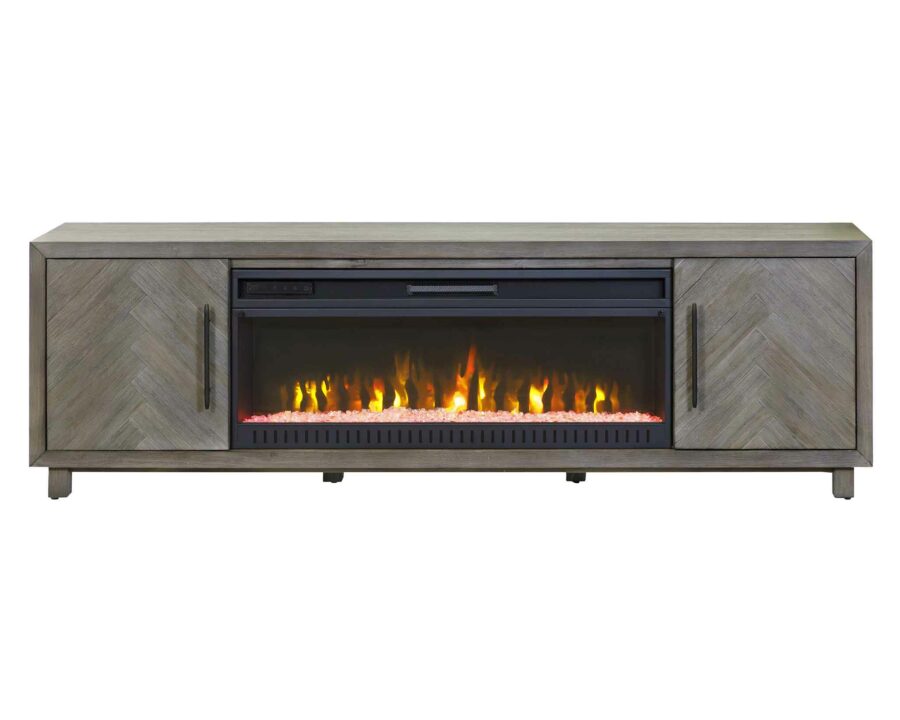 WESTMINSTER　プレベタイプ　フレットレス 80″ Fireplace TV Stand – Martin Furniture