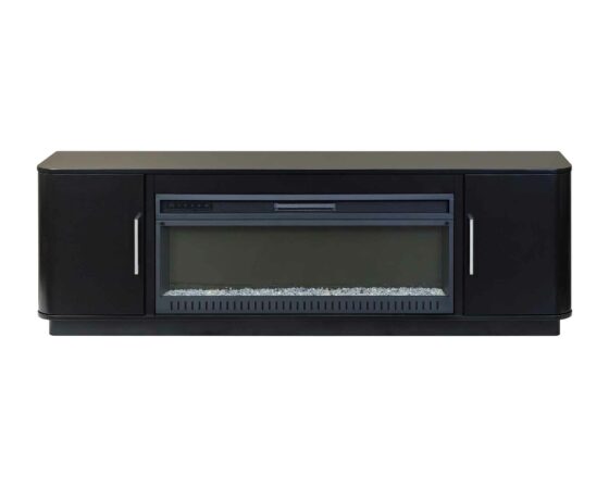 Uptown Black 76" Fireplace Console