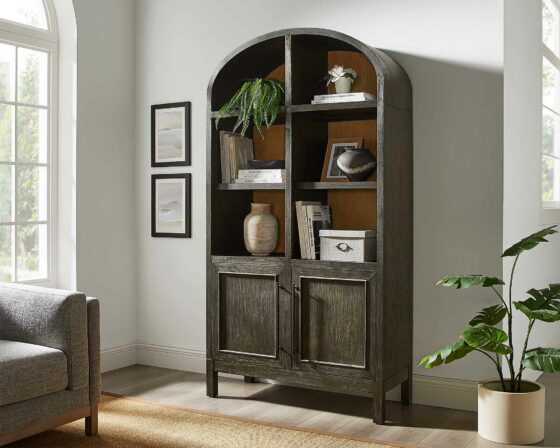Olivia Black Arched Cabinet
