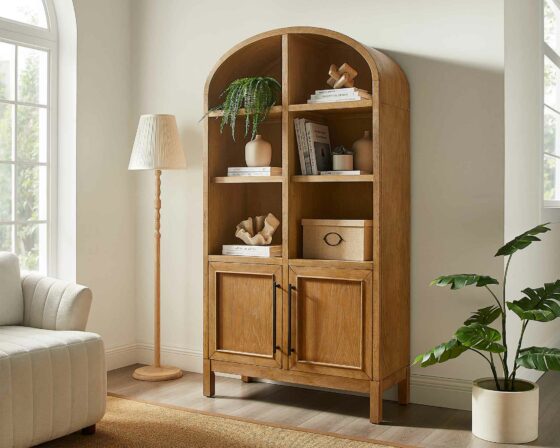 Olivia Chestnut Arched Cabinet