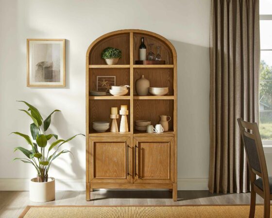 Olivia Chestnut Arched Cabinet