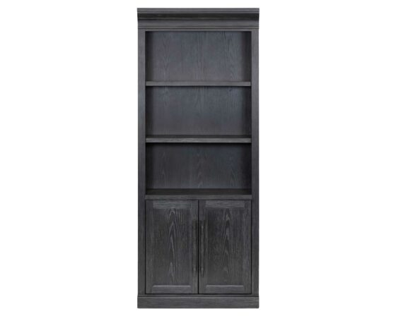 Willow Lane Black - Lower Door Bookcase front