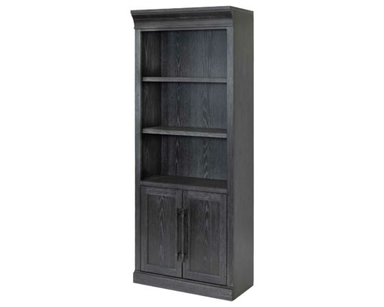 Willow Lane Black - Lower Door Bookcase angle