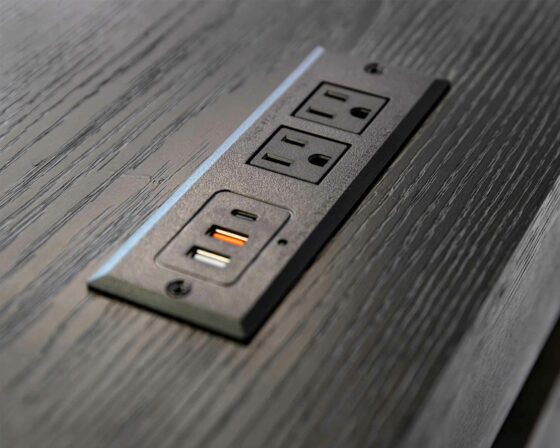 Willow Lane Black Credenza details