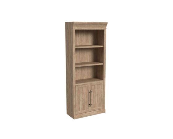 Willow Lane Bookcase with Doors In Natural Oak