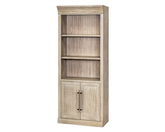 Willow Lane Natural Oak - Lower Door Bookcase angled
