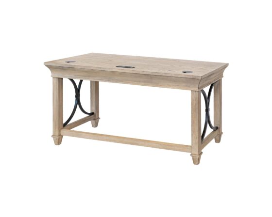 Willow Lane Natural Oak - Writing Desk back angle