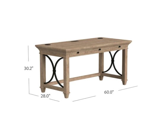 Willow Lane Writing Desk dimensions In Natural Oak